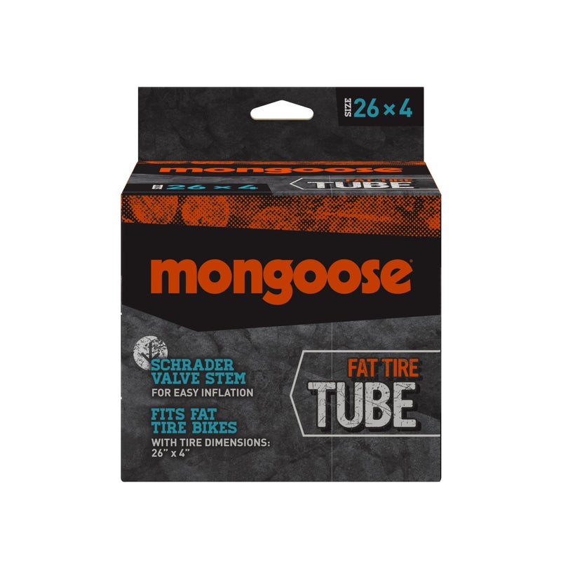 Mongoose Fat Tire Bike Tube, Inner Tubes with Schrader Valve, Fits 20" / 24" / 26" / 27.5" Bicycle Tires, Heavy-Duty Rubber, Easy Inflation, 1-Pack Replacement Tire Tube - Image 5